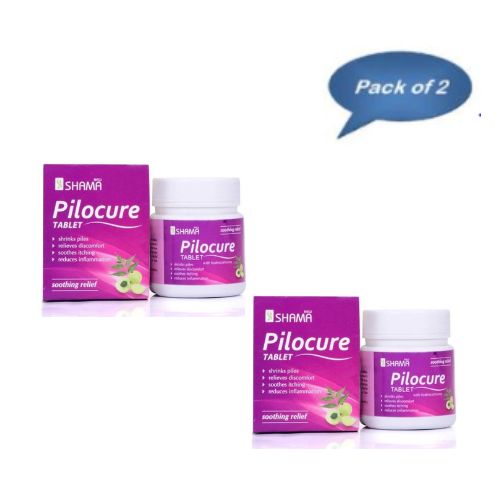 New Shama Pilocure 60 Tablets (Pack of 2)