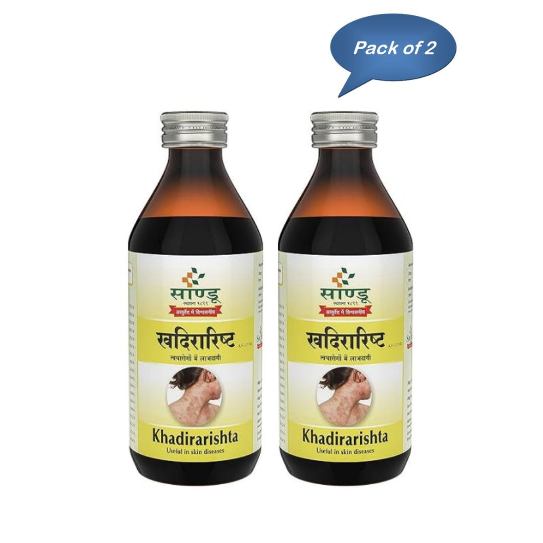 Sandu Pharmaceuticals Khadirarishta 200 Ml (Pack Of 2)