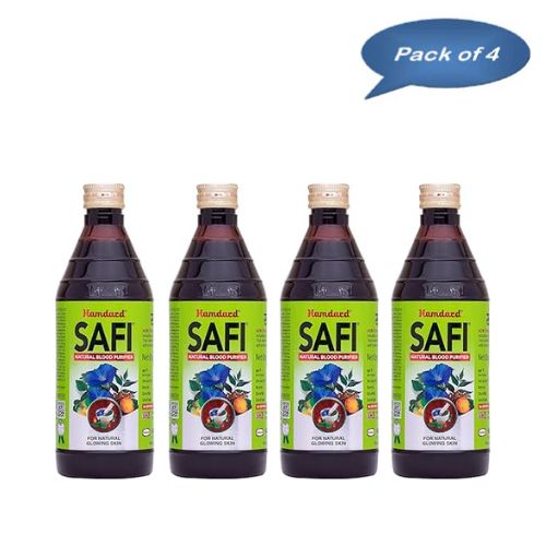 Hamdard Safi Natural Blood Purifier Syrup 100 Ml (Pack of 4)