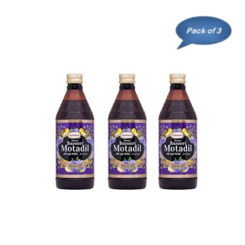 Hamdard Sharbat Bazoori Motadil 500 Ml(Pack of 3)