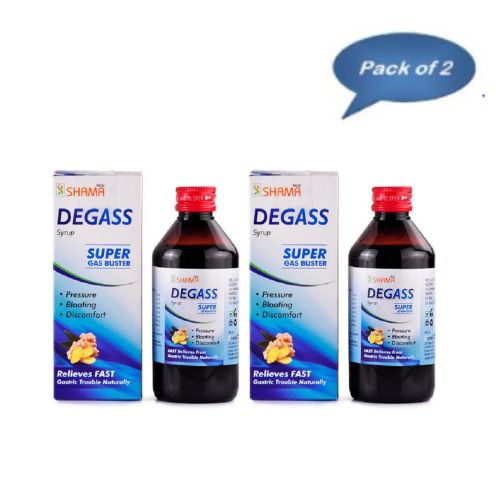 New Shama Degass Syrup 200 Ml (Pack of 2)