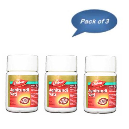 Dabur Agnitundi Vati 80 Tablets (Pack Of 3)