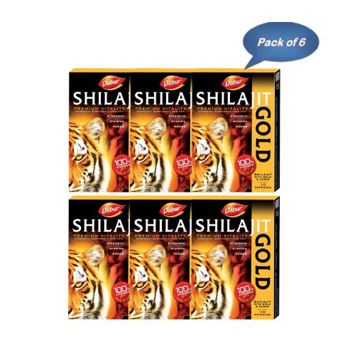 Dabur Shilajit Gold 10 Capsules (Pack of 6)