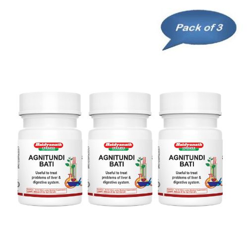 Baidyanath (Jhansi) Agnitundi Bati 40 Tablets (Pack of 3)