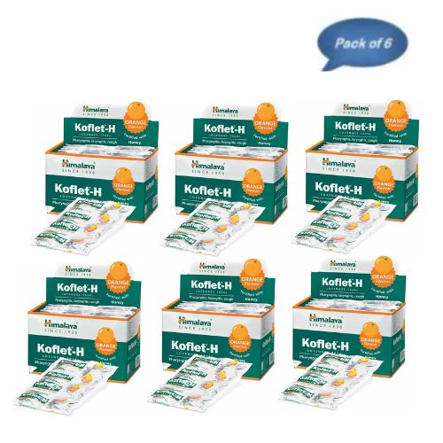 Himalaya Koflet-H Lozenges (Orange) 6 Tablets (Pack Of 6)