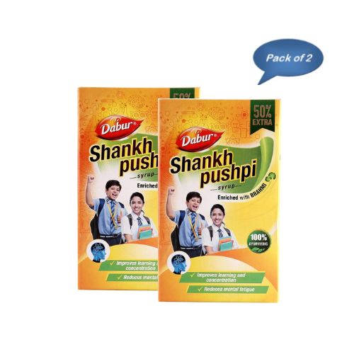 Dabur Shankh Pushpi Syrup 225 Ml With Free 125 Ml (Pack of 2)
