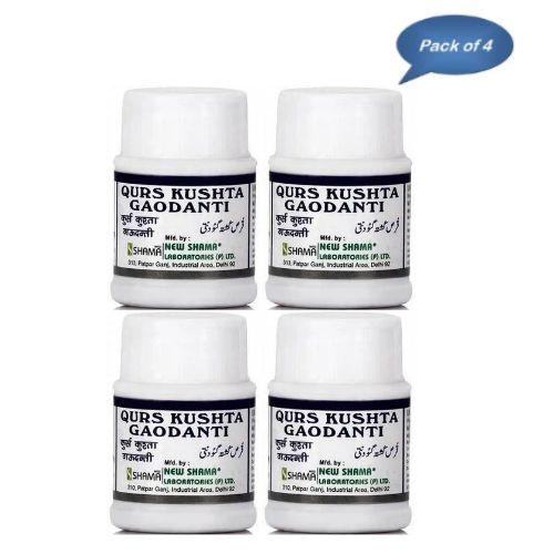 New Shama Qurs Kushta Gaodanti 60 Tablets (Pack of 4)