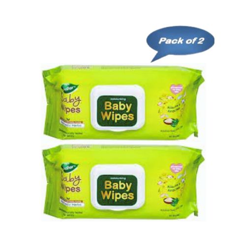 Dabur Baby Wipes 80 Pcs (Pack of 2)