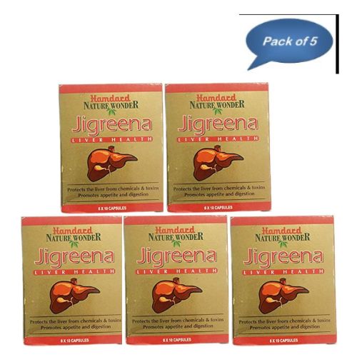 Hamdard Jigreena 10 Capsules (Pack Of 5)