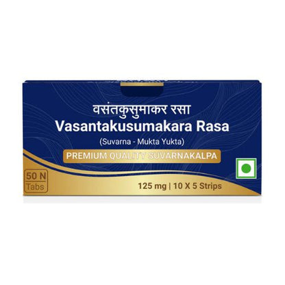 Sri Sri Tattva Vasant Kusumakar Rasa (Suvarna Mukta Yukta) 50 Tablets