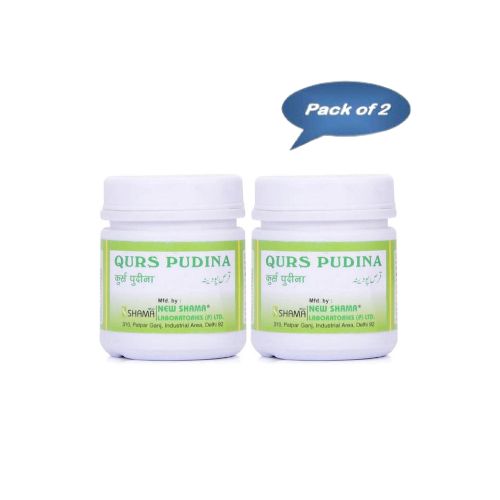 New Shama Qurs Pudina 100 Tablets (Pack of 2)