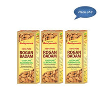 Baidyanath (Jhansi) Rogan Badam Oil 50 Ml - Pack of 3 | Pure Ayurvedic Sweet Almond Oil – Brain, Skin & Hair