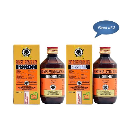 Aurio Pharma Gassanol Oral Solution 200 Ml (Pack of 2)