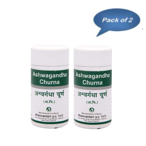 Dhanvantari Guj. Herb Ashwagandha Churna 80 Gm (Pack of 2)