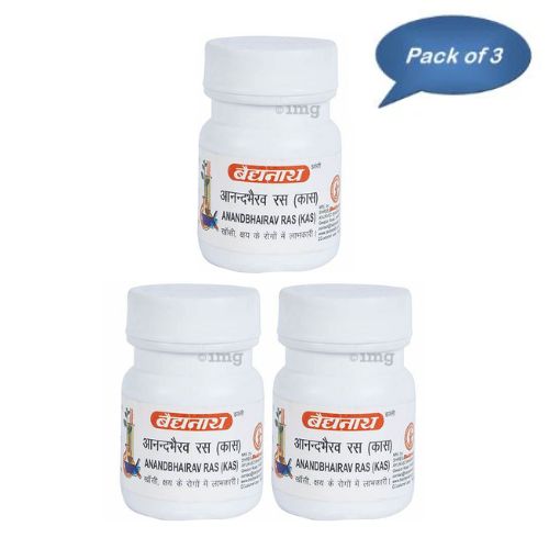 Baidyanath (Jhansi) Anand Bhairav Ras 40 Tablets (Pack of 3)
