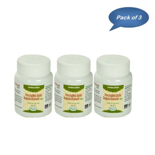 Nagarjun (Gujarat) Panchatikta Ghrita Guggulu Ghanvati 60 Tablets (Pack of 3)