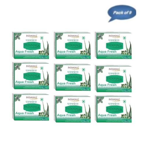 Patanjali Aqua Fresh Soap 75 Gm(Pack of 9)