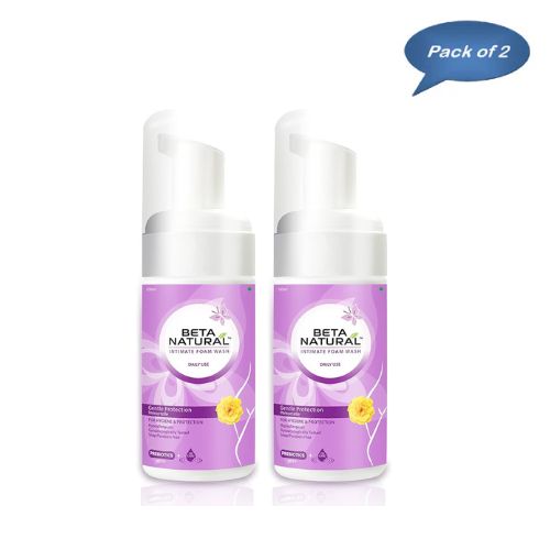 Win Medicare Beta Natural Intimate Foam Wash (Immortelle) 100 Ml(Pack of 2)