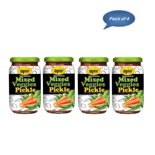 Apis India Mixed Veggies Pickel 1 Kg(Pack of 4)
