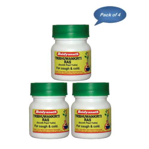Baidyanath (Jhansi) Tribhuwankirti Ras 40 Tablets (Pack of 3)