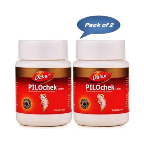 Dabur Pilochek 60 Tablets (Pack of 2)