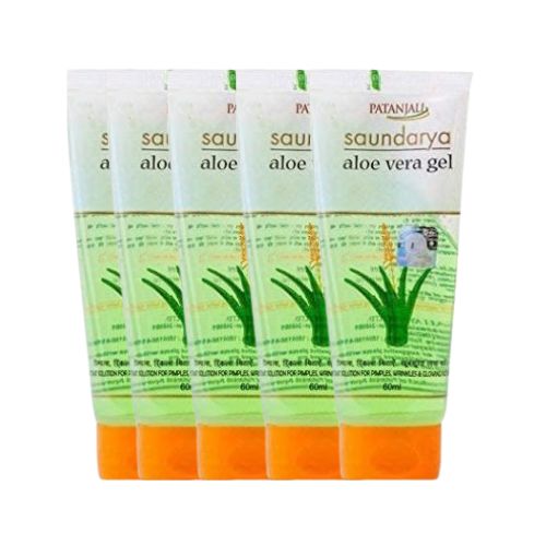 Patanjali Saundarya Aloe Vera Gel 60 Ml (Pack Of 5)