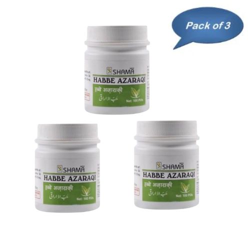 New Shama Habbe Azaraqi 100 Tablets (Pack Of 3)