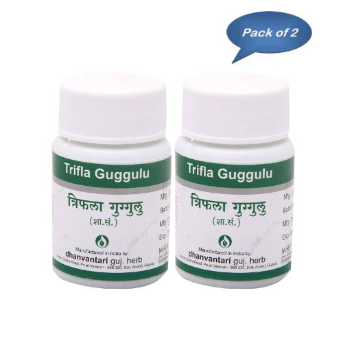Dhanvantari Guj. Herb Trifla Guggulu 60 Tablets (Pack of 2)