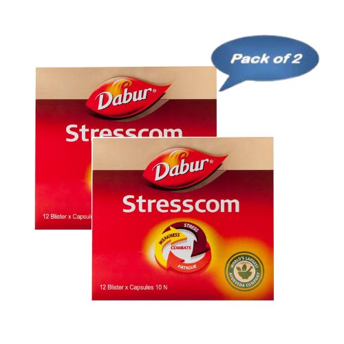 Dabur Stresscom 10 Capsules (Pack of 2)