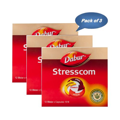 Dabur Stresscom 10 Capsules (Pack of 3)