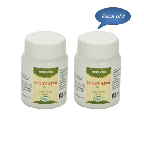 Nagarjun (Gujarat) Manjisthadi Ghanvati 60 Tablets (Pack of 2)