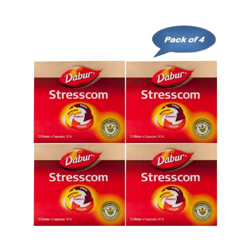 Dabur Stresscom 10 Capsules (Pack of 4)