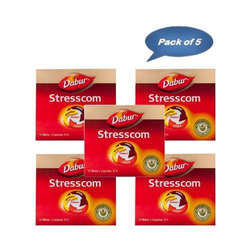 Dabur Stresscom 10 Capsules (Pack of 5)