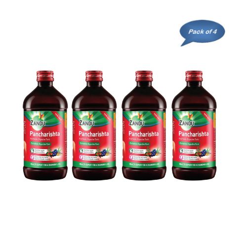 Zandu Pancharishta Digestive Tonic 650 Ml(Pack of 4)