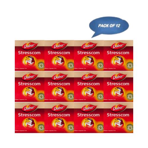 Dabur Stresscom 10 Capsules (Pack of 12)