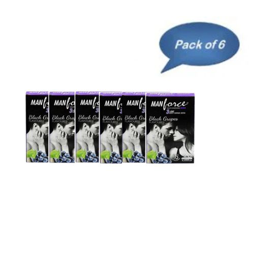 Mankind Manforce Wild Condoms (Black Grapes) 3 Pcs (Pack of 6)