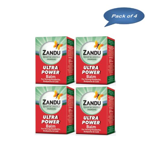 Zandu Ultra Power Balm 8 Ml (Pack of 4)
