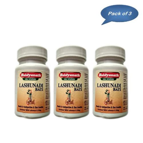 Baidyanath (Jhansi) Lashunadi Bati 40 Tablets (Pack of 3)