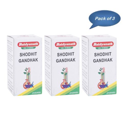 Baidyanath (Jhansi) Shodhit Gandhak 10 Gm (Pack Of 3)