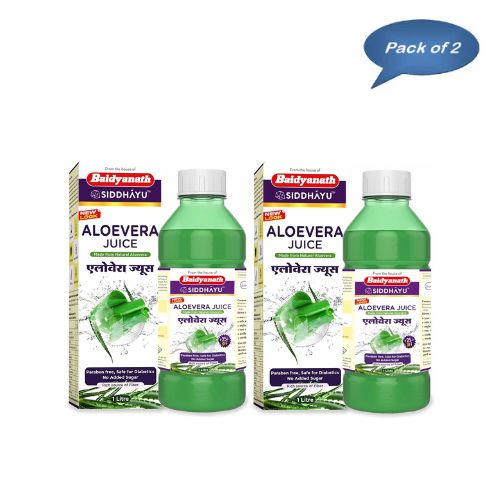 Baidyanath (Jhansi) Aloevera Juice 1 L(Pack of 2)