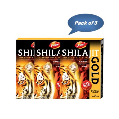 Dabur Shilajit Gold 10 Capsules (Pack of 3)