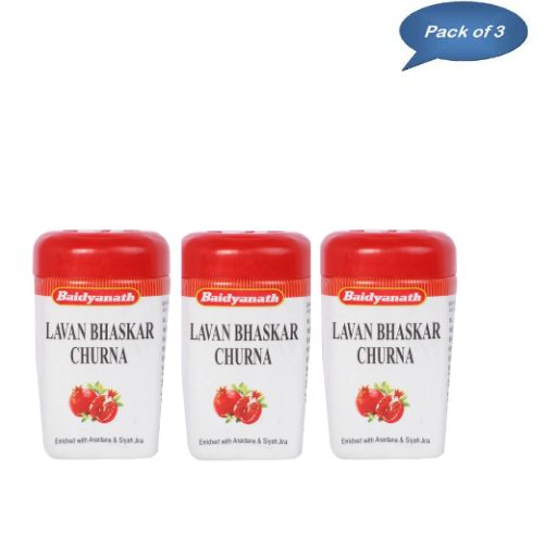 Baidyanath (Jhansi) Lavan Bhaskar Churna 60 Gm (Pack of 3)