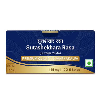 Sri Sri Tattva Sutashekhara Rasa (Suvarna Yukta) 50 Tablets