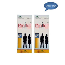 Ambic Minitall Syrup 200 Ml - Pack of 2 | Ayurvedic Height Growth, Bone Development & Children's Growth Tonic