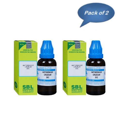 Sbl Antimonium Crudum 30C 30 Ml (Pack of 2)