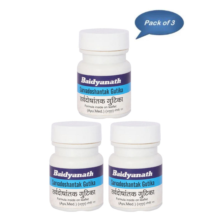 Baidyanath (Jhansi) Sarvadoshantak Gutika 25 Tablets (Pack Of 3)