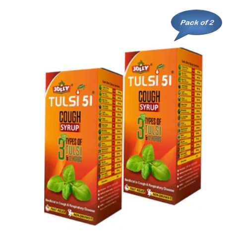 Jolly Pharma Tulsi 51 Cough Syrup 100 Ml (Pack of 2)