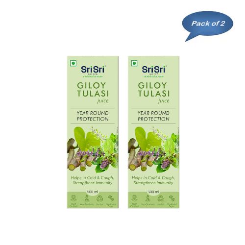 Sri Sri Tattva Giloy Tulsi Juice 500 Ml(Pack of 2)