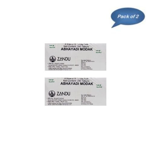 Zandu Abhayadi Modak 30 Tablets(Pack of 2)
