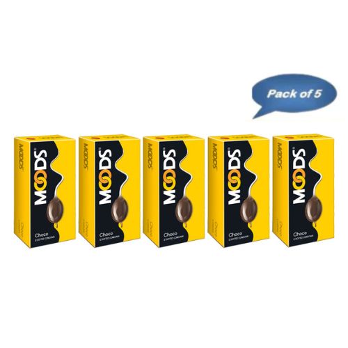 Hll Lifecare Moods Choco Dotted Condoms 3 Pcs (Pack Of 5)